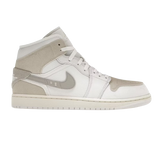 Men's Air Jordan 1 Mid SE Craft Shoes - White / Orewood Brown / Tech Grey / Sail