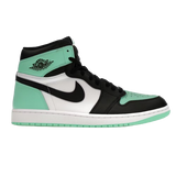 Men's Air Jordan 1 Retro High OG Shoes - White / Green Glow / Black - Sneaker-bargains Nike