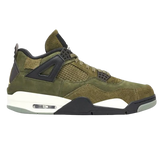 Men's Jordan 4 Retro SE Shoes - Medium Olive / Pale Vanilla / Khaki / Black / Sail