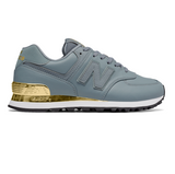 Women's 574 Gold Dip Shoes - Slate / Metallic Gold