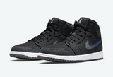 Men's Air Jordan 1 Mid Crater Shoes - Black / Racer Blue / White / Multi-Color - Sneaker-bargains Nike