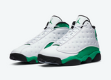 Men's Air Jordan 13 Retro Lucky Shoes - White / Lucky Green / Black - Sneaker-bargains Nike