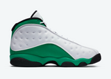 Men's Air Jordan 13 Retro Lucky Shoes - White / Lucky Green / Black - Sneaker-bargains Nike