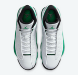 Men's Air Jordan 13 Retro Lucky Shoes - White / Lucky Green / Black - Sneaker-bargains Nike