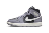 Women's Jordan 1 Mid Shoes - Cement Grey / Sail - Sneaker-bargains Nike