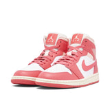 Women's Jordan 1 Mid Shoes - White / Sea Coral / Sail - Sneaker-bargains Nike