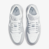 Women's Air Jordan 1 Low Shoes - White / Wolf Grey - Sneaker-bargains Nike