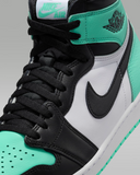 Men's Air Jordan 1 Retro High OG Shoes - White / Green Glow / Black - Sneaker-bargains Nike