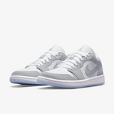 Women's Air Jordan 1 Low Shoes - White / Wolf Grey - Sneaker-bargains Nike