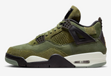 Men's Jordan 4 Retro SE Shoes - Medium Olive / Pale Vanilla / Khaki / Black / Sail - Sneaker-bargains Nike